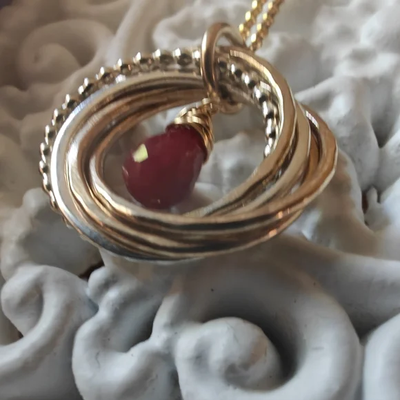 Gorgeous necklace 925 and 14 k. High quality piece. - Picture 8 of 10